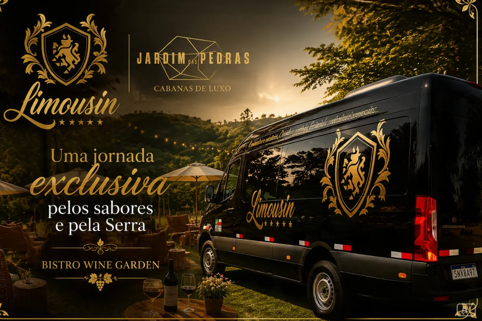 JARDIM DAS PEDRAS BISTRÔ WINE GARDEM LIMOUSIN SUNSET - Música Eletrônica